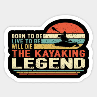 Kayaking Legend Sticker